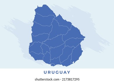 National map of Uruguay, Uruguay map vector, illustration vector of Uruguay Map.