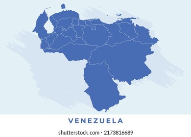 National map of Venezuela, Venezuela map vector, illustration vector of Venezuela Map.