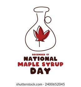 National Maple Syrup Day. December 17. Eps 10.