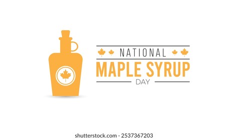 National Maple syrup day is observed every year on December.  Food and Drink Awareness concept. background, placard, banner template Vector illustration design.