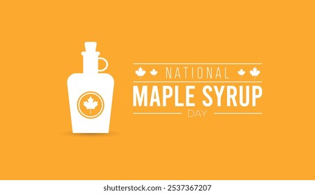 National Ahornsirup Tag wird jedes Jahr im Dezember beobachtet.  Food and Drink Awareness Konzept. Hintergrund, Plakat, Bannervorlage Vektorgrafik-Design.