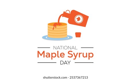 National Maple syrup day is observed every year on December.  Food and Drink Awareness concept. background, placard, banner template Vector illustration design.