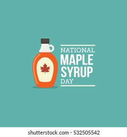 National Maple Syrup Day Vector Illustration.