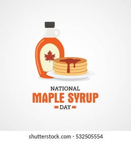 National Maple Syrup Day Vector Illustration.