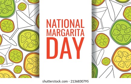 National Margarita Day. Design suitable for greeting card poster and banner