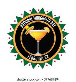 National Margarita day icon. EPS 10 vector.