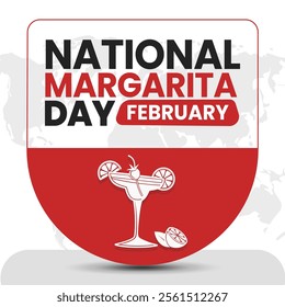 NATIONAL MARGARITA DAY social media post Vector Illustration on february