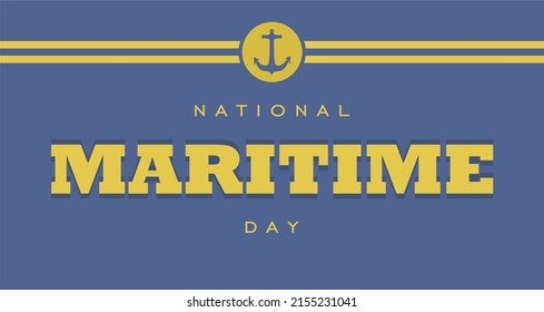 National Maritime Day. Blue Background