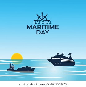 national maritime day concept. Abstract design and Background. vector illustration. world maritime day banner, poster, card.