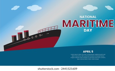 National Maritime Day Design templet