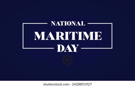 National Maritime Day Text With Usa Flag Design