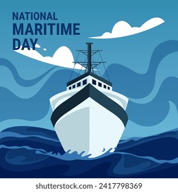 National maritime day vector design