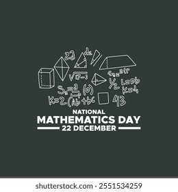 Dia Nacional da Matemática.Dia Internacional da Matemática, ilustração vetorial, folheto, banner, postagem de mídia social, cartaz, tipografia, ícones, cores, pesquisa, matemática, conceito festivo, pano de fundo, Modelo