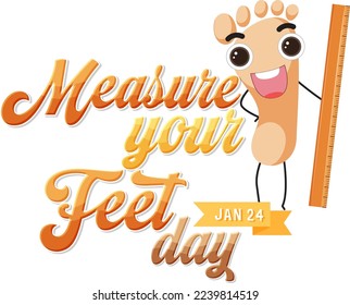 National Measure Your Feet Day Banner Design illustration