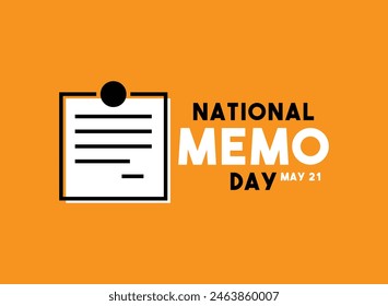 National Memo Day. May 21. Eps 10.