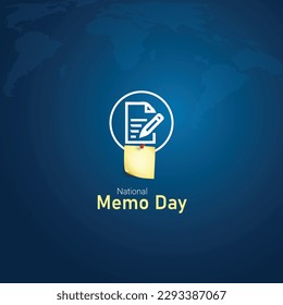 National Memo Day Vector Illustration. vector graphic of national memo day good for national memo day celebration.