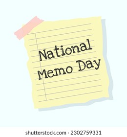 National Memo Day Vector Illustration. Suitable for Social Media Post, Greeting Card, Poster and Banner, Etc - Powered by Shutterstock - Get 15% off with code: PIKWIZARD15