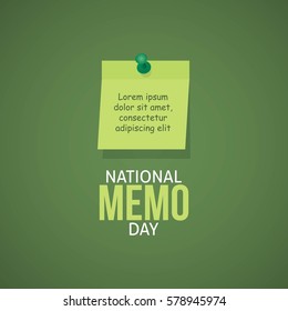 National Memo Day Vector Illustration. Suitable for Greeting Card, Poster and Banner
