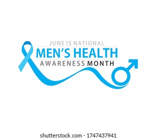 national men's health awareness month celebrate in june, poster or banner design 