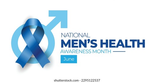 National Men's Health Awareness Month. June celebrations. Vector banner. Eps10