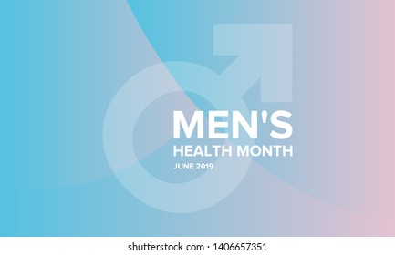 National Men's Health Month in June. Health education program. Celebrated annual in United States. Medical concept. Care and health. Poster, card, banner and background. Vector illustration