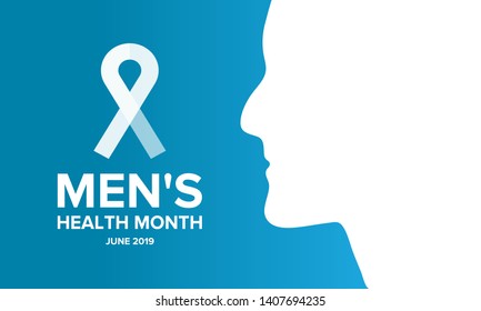 National Men's Health Month in June. Health education program. Celebrated annual in United States. Medical concept. Care and health. Poster, card, banner and background. Vector illustration