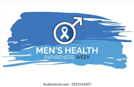 National Men's Health Month in June. Medical concept. Care and health. Poster, card, banner and background. Vector illustration