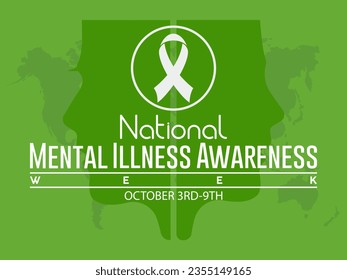 National Mental Illness Awareness Week Amplifies Advocacy, Support, and Understanding for Holistic Mental Health. Vector Illustration Template.