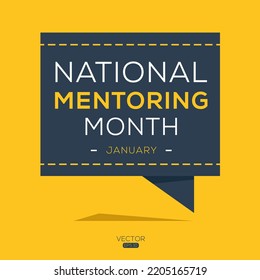 National Mentoring Month, held on January.