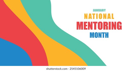 National Mentoring Month vector template. Empowering Futures and Inspiring Growth with Mentorship and Support Graphics. background, banner, card, poster design.