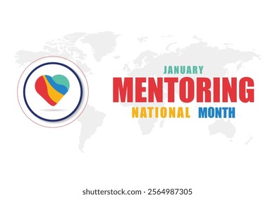 National Mentoring Month vector template. Empowering Futures and Inspiring Growth with Mentorship and Support Graphics. background, banner, card, poster design.
