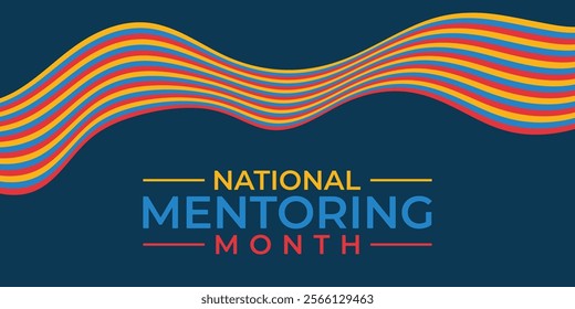 National Mentoring Month vector template.