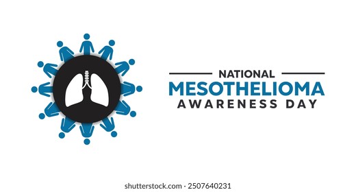 National Mesothelioma Awareness Day. People and lung. Great for cards, banners, posters, social media and more. White background