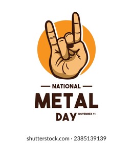 National Metal Day. November 11. Eps 10.