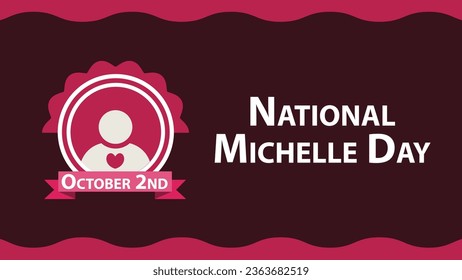 National Michelle Day vector banner design. Happy National Michelle Day modern minimal graphic poster illustration.