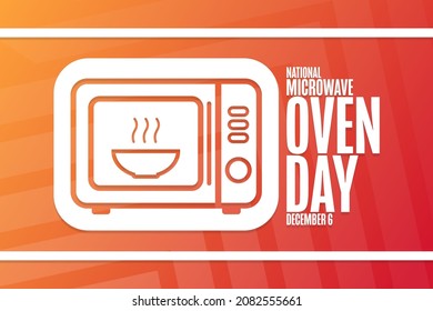 National Microwave Oven Day. December 6. Holiday concept. Template for background, banner, card, poster with text inscription. Vector EPS10 illustration