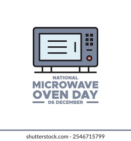 Dia nacional do forno de micro-ondas 6 de dezembro ilustração vetorial, adequado para cartaz ou cartão do banner da web