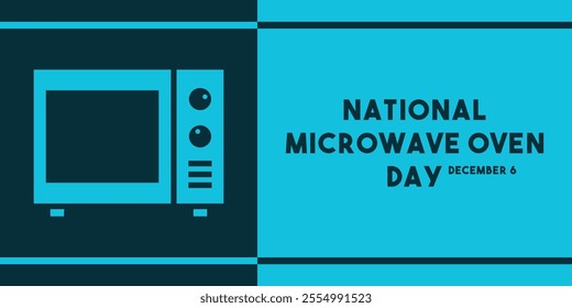 National Microwave Oven Day. December 6. Banner, card, background. Eps 10.