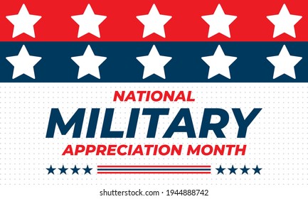 National Military Appreciation Month May Celebrated Stock Vector ...