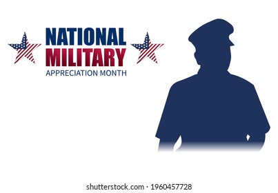 National Military Appreciation Month in May ,Vector Illustration.