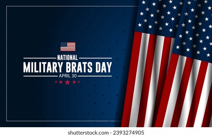National Military Brats Day Background Vector Illustration