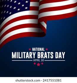 National Military Brats Day Background Vector Illustration