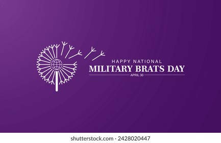 National Military Brats Day Background Vector Illustration