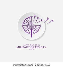 National Military Brats Day Background Vector Illustration