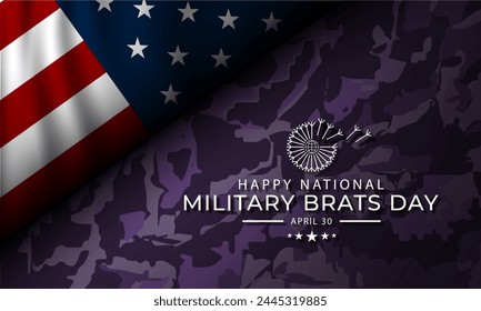 National Military Brats Day Background Vector Illustration