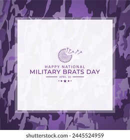 National Military Brats Day Background Vector Illustration