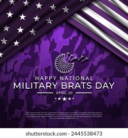 National Military Brats Day Background Vector Illustration