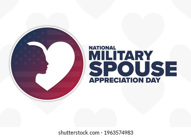 National Military Spouse Appreciation Day. Holiday concept. Template for background, banner, card, poster with text inscription. Vector EPS10 illustration