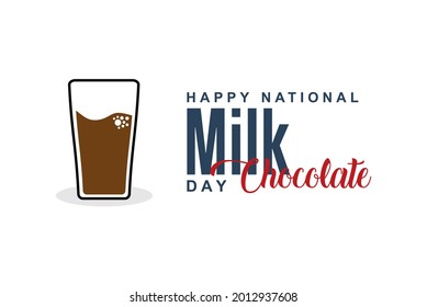 National Milk Chocolate Day. Holiday concept. Template for background, Web banner, card, poster, t-shirt with text inscription