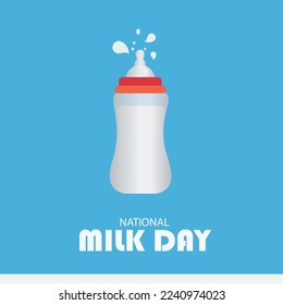 National Milk Day abstract vector design. Good for banners. social media. Simple and Elegant Design